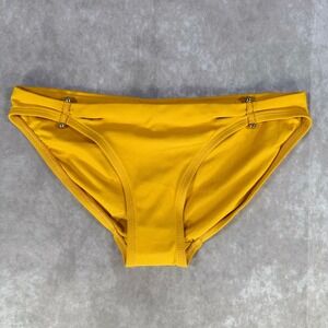Robin Piccone Swimwear Ava Luca Barbell Marigold Yellow Bikini Bottom Womens XS